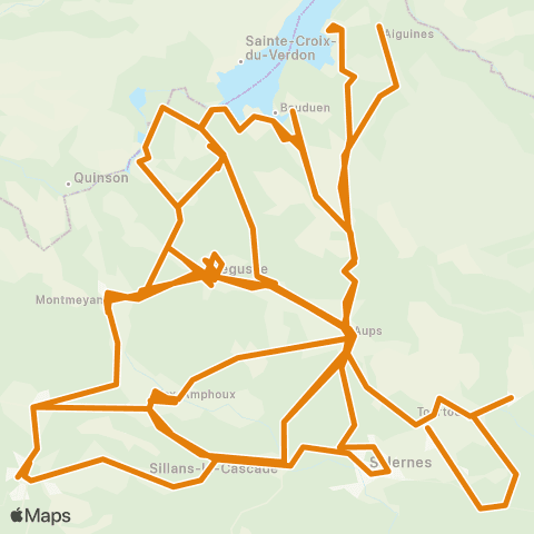 Zou - Réseau proximité Aups - Tavernes map