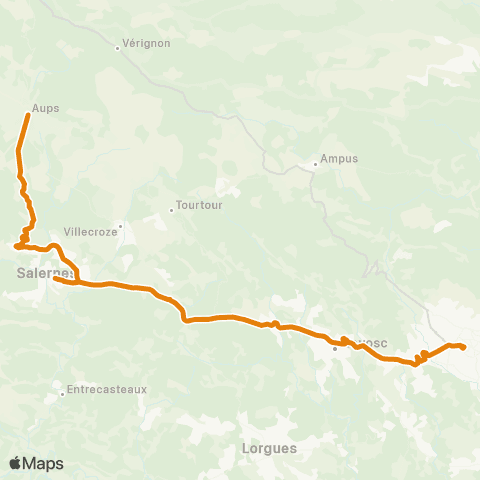 Zou - Réseau proximité Aups - Draguignan map