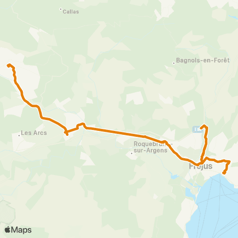 Zou - Réseau proximité Draguignan - St Raphael map