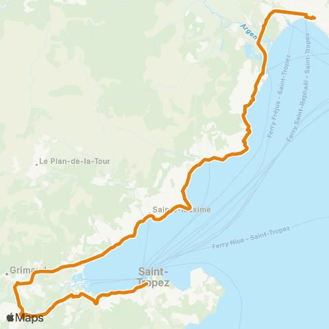 Zou - Réseau proximité St Tropez - St Raphael map