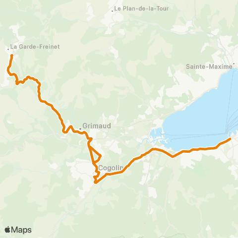 Zou - Réseau proximité La Garde Freinet - St Tropez map