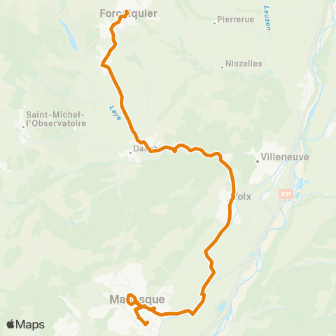 Zou - Réseau proximité Forcalquier - Manosque map