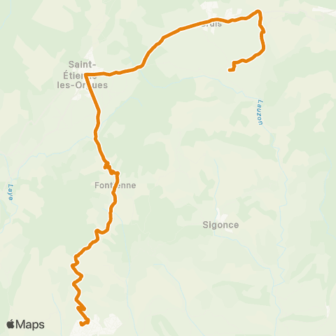 Zou - Réseau proximité St Etienne les Orgues - Forcalquier map