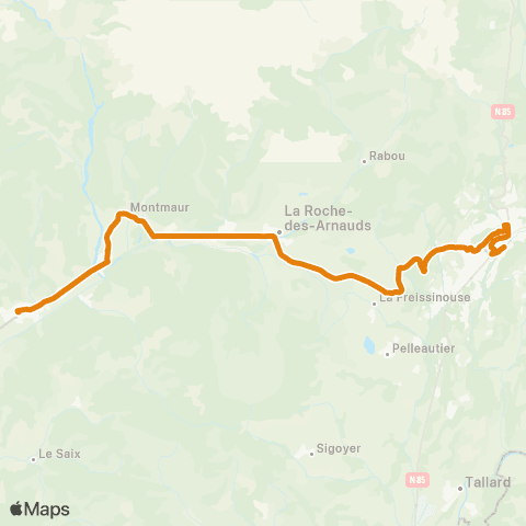 Zou - Réseau proximité Veynes-Gap map