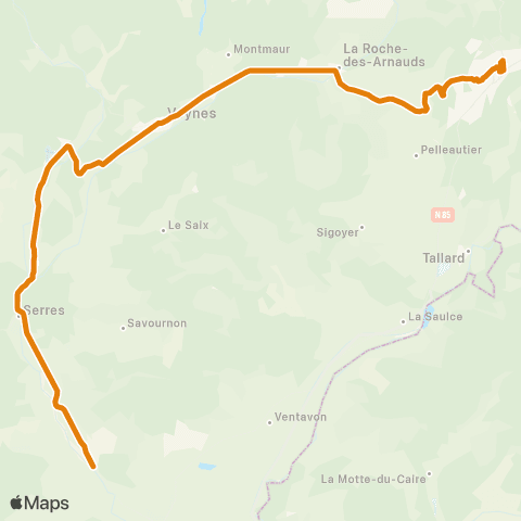 Zou - Réseau proximité Laragne-Serres-Aspres-Veynes-Gap map