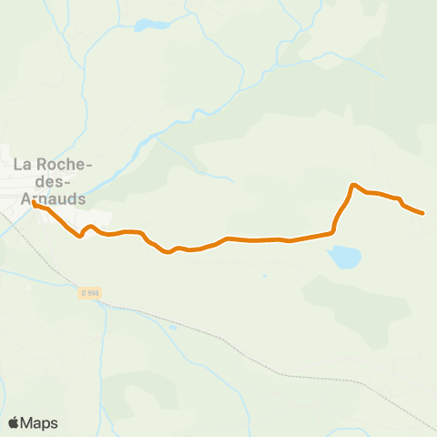 Zou - Réseau proximité Correo-la Roche des Arnauds map