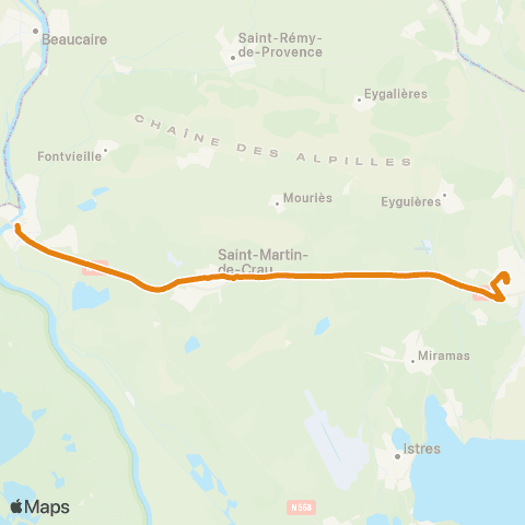 Zou - Réseau proximité Salon - Saint-Martin-de-Crau - Arles map