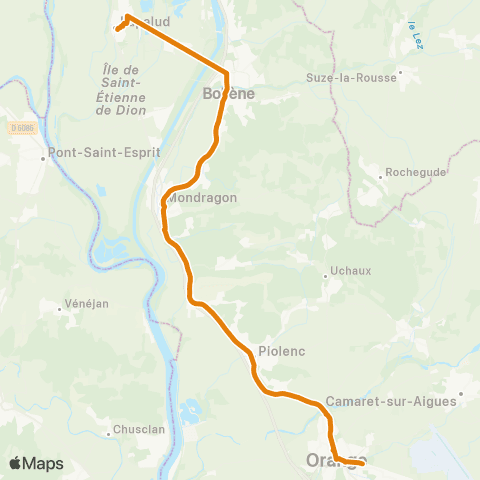 Zou - Réseau proximité Orange - Bollène map