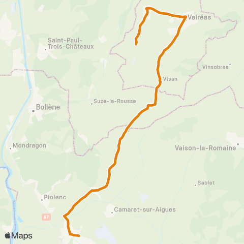 Zou - Réseau proximité Orange - Valréas map