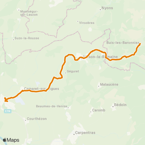 Zou - Réseau proximité Orange - Vaison la Romaine map