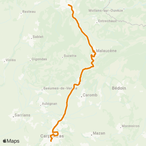 Zou - Réseau proximité Carpentras - Vaison la Romaine map