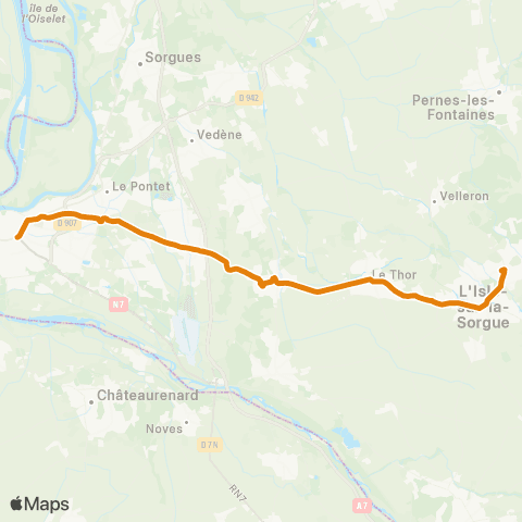 Zou - Réseau proximité Avignon - l'Isle sur la Sorgue map