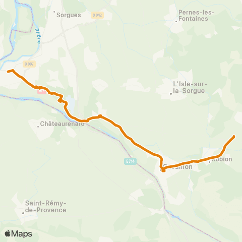 Zou - Réseau proximité Avignon - Cavaillon map