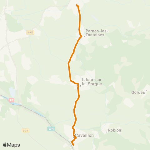 Zou - Réseau proximité Carpentras - Cavaillon map