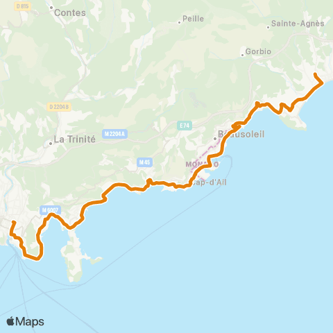 Zou - Réseau proximité Nice-Menton-Noctambus map