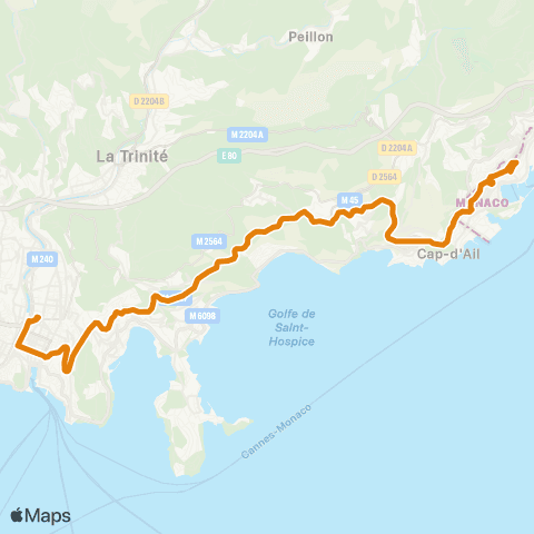 Zou - Réseau proximité Nice - Monaco map