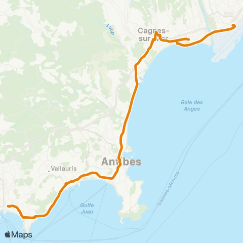 Zou - Réseau proximité Nice - Cannes map