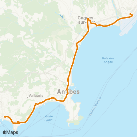 Zou - Réseau proximité Nice - Cannes Noc'Tambus map