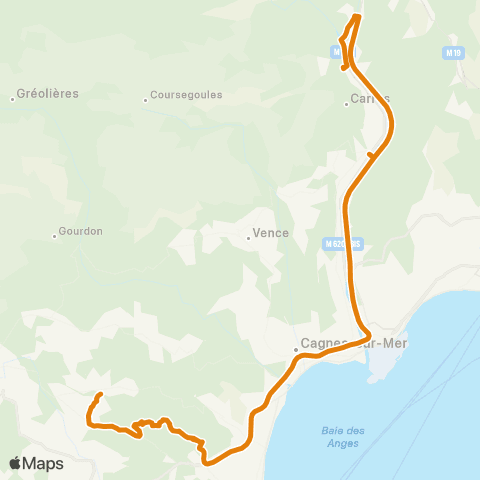 Zou - Réseau proximité Carros ZI - Valbonne Par A8 map