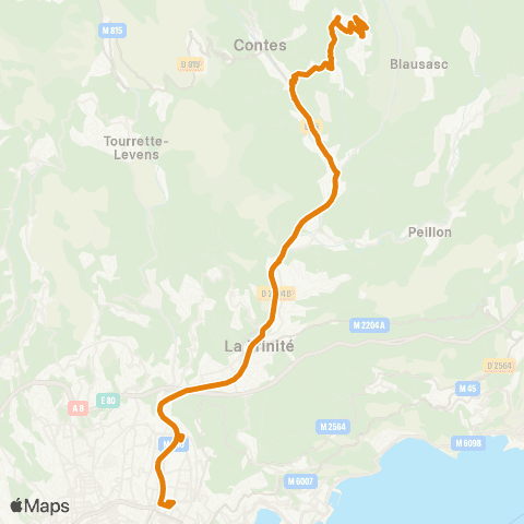 Zou - Réseau proximité Sclos de Contes-la Grave de Contes map