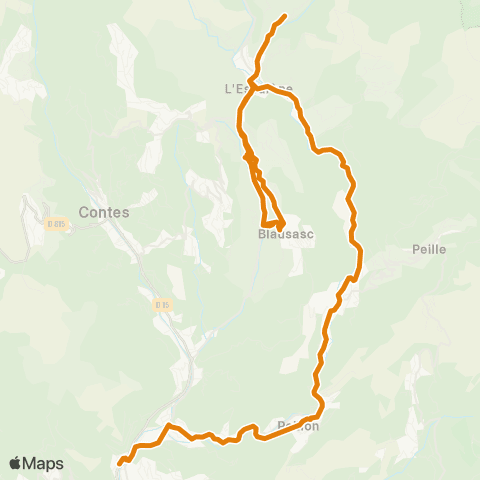 Zou - Réseau proximité Touet Escarene / Drap-Cantaron map