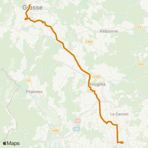 Zou - Réseau proximité Cannes - Grasse Noc'Tambus map