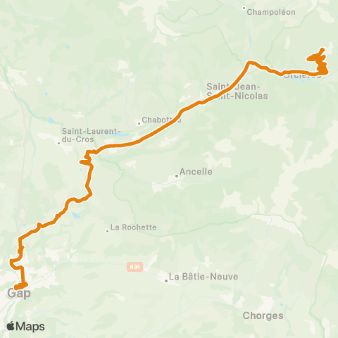 Zou - Réseau proximité Gap-Orcieres map
