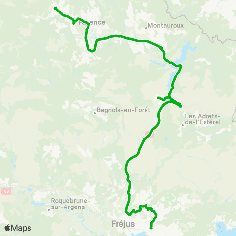 Zou - Réseau proximité 8363 _ Seillans - St Raphael map