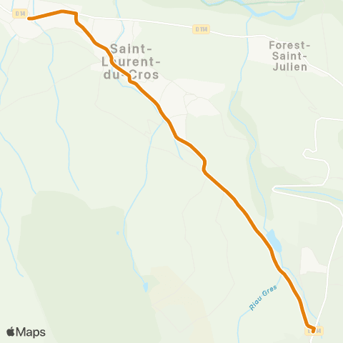 Zou - Réseau proximité Saint Laurent du Cros-les Sagnes map