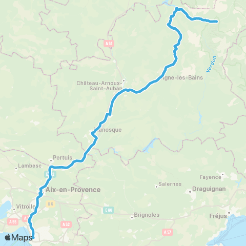 Zou Réseau express Marseille - Digne - Barcelonnette map