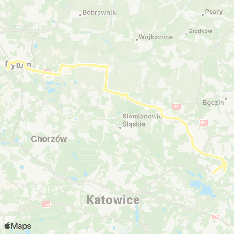 Zarząd Transportu Metropolitalnego GZM Sosnowiec urząd Miasta - Bytom dworzec map