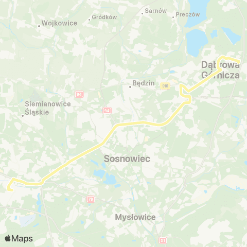 Zarząd Transportu Metropolitalnego GZM Tworzeń Huta Katowice - Katowice Piotra Skargi map