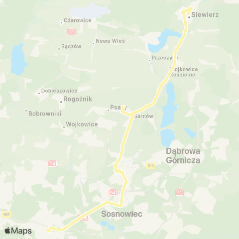 Zarząd Transportu Metropolitalnego GZM Katowice Piotra Skargi - Siewierz Dom Kultury map