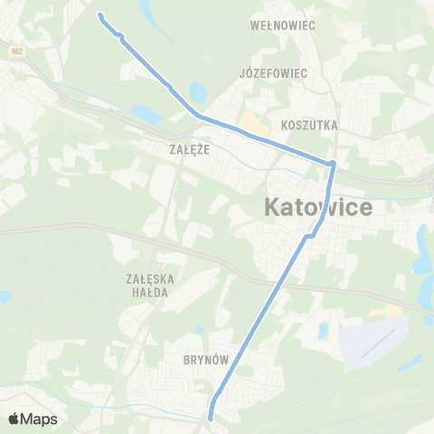 Zarząd Transportu Metropolitalnego GZM Wełnowiec plac Alfreda - Brynów centrum przesiadkowe map