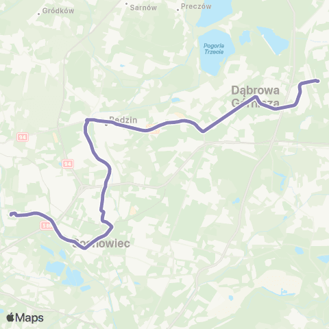 Zarząd Transportu Metropolitalnego GZM Milowice pętla - Tworzeń Huta Katowice map