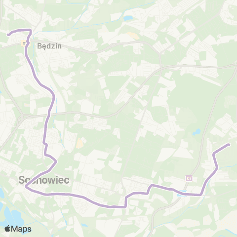 Zarząd Transportu Metropolitalnego GZM Os. Zamkowe zajezdnia - Kazimierz Górniczy pętla map