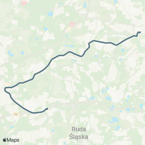 Zarząd Transportu Metropolitalnego GZM Zaborze pętla - Bytom plac Sikorskiego map