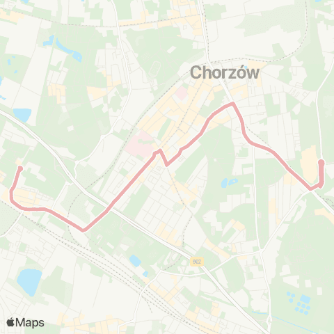 Zarząd Transportu Metropolitalnego GZM Świętochłowice Mijanka - Chorzów stadion Śląski map