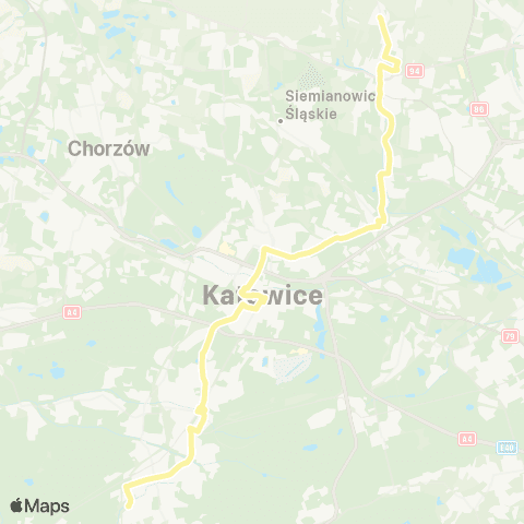 Zarząd Transportu Metropolitalnego GZM Czeladź Wojkowicka pętla - Piotrowice pętla map