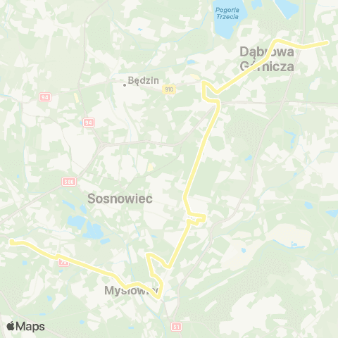 Zarząd Transportu Metropolitalnego GZM Tworzeń Huta Katowice - Zawodzie centrum przesiadkowe map