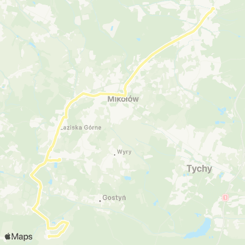 Zarząd Transportu Metropolitalnego GZM Zgoń szkoła - Brynów centrum przesiadkowe map