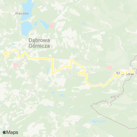 Zarząd Transportu Metropolitalnego GZM Mydlice pętla - Sławków ZWM map