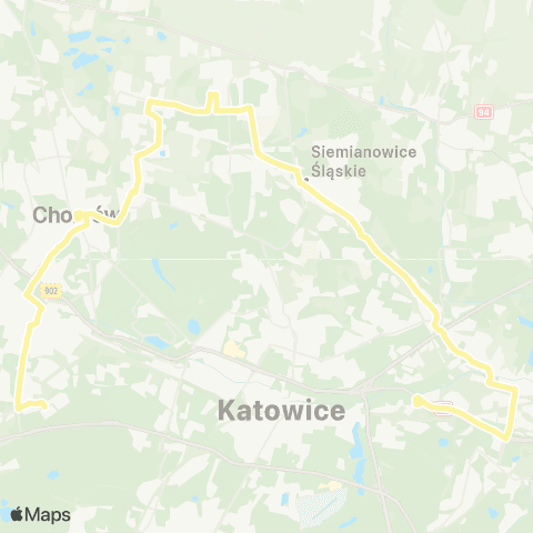 Zarząd Transportu Metropolitalnego GZM Chorzów Batory park Logistyczny - Zawodzie centrum przesiadkowe map