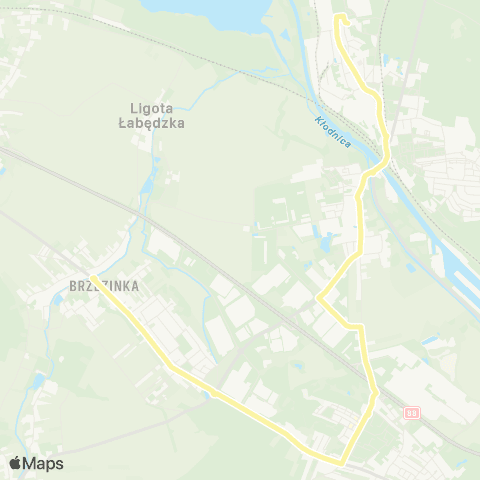 Zarząd Transportu Metropolitalnego GZM Brzezinka Wałbrzyska - Łabędy Huta map