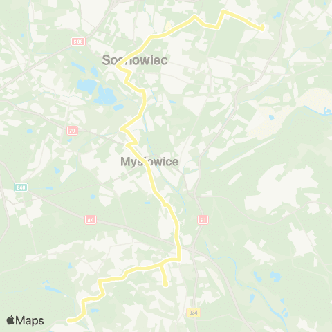 Zarząd Transportu Metropolitalnego GZM Zagórze zajezdnia - Brzezinka pętla map