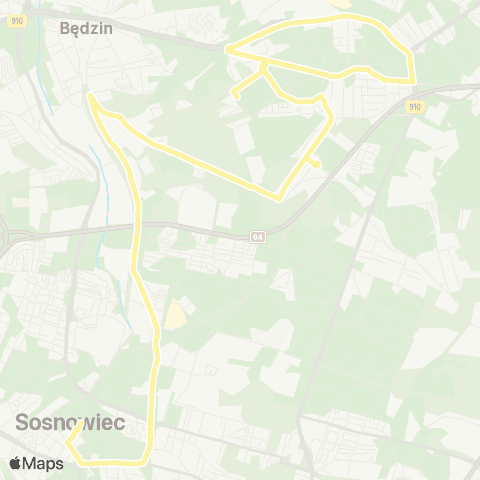 Zarząd Transportu Metropolitalnego GZM Sosnowiec urząd Miasta - Dąbrowa Górnicza urząd Pracy map