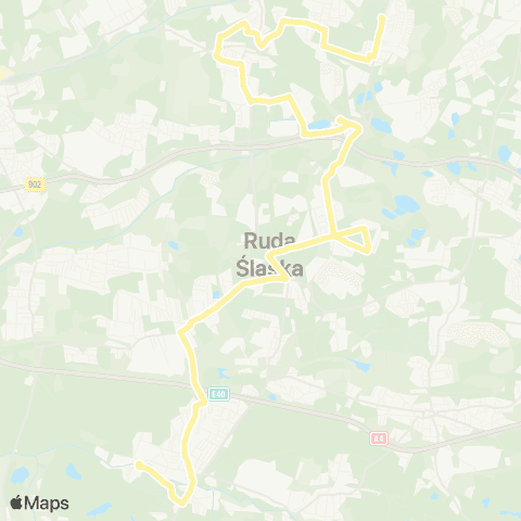 Zarząd Transportu Metropolitalnego GZM Orzegów Waniora - Halemba pętla map