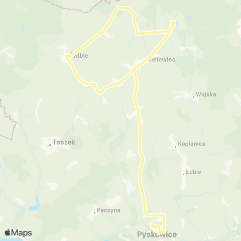 Zarząd Transportu Metropolitalnego GZM Wielowieś centrum przesiadkowe - Pyskowice szpitalna map