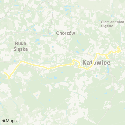 Zarząd Transportu Metropolitalnego GZM Dąbrówka Mała Grzegorzka - Halemba pętla map