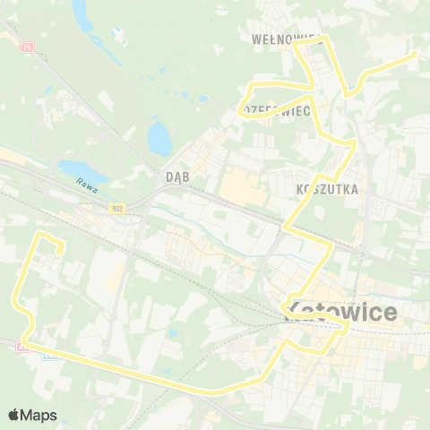 Zarząd Transportu Metropolitalnego GZM Wełnowiec Gpp Business park - osiedle Witosa Kossutha Nfz map